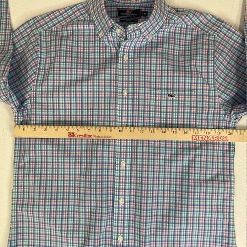 Vineyard Vines Slim Fit Tucker‎ Shirt Plaid Button Down Long Sleeve M